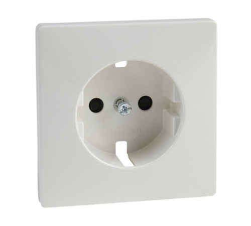 Накладка на розетку Schneider Electric MERTEN SYSTEM DESIGN, с заземлением, со шторками, полярно-белый