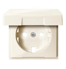 Накладка на розетку Schneider Electric MERTEN SYSTEM M, с заземлением, с крышкой, бежевый