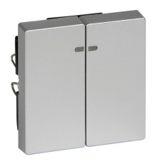 Клавиша двойная с линзами Schneider Electric MERTEN SYSTEM M, алюминий