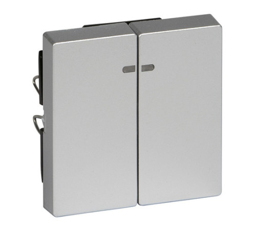 Клавиша двойная с линзами Schneider Electric MERTEN SYSTEM M, алюминий