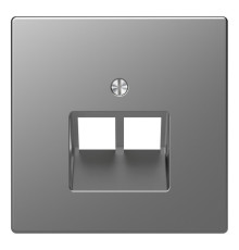 Накладка на розетку информационную Schneider Electric MERTEN D-LIFE, нержавеющая сталь