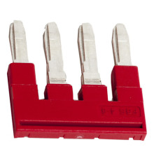 ПЕРЕМЫЧКА ДЛЯ КЛЕММНИКОВ СЕЧЕНИЕМ ПРОВОДА 4ММ2, 4 ПОЛЮСНАЯ