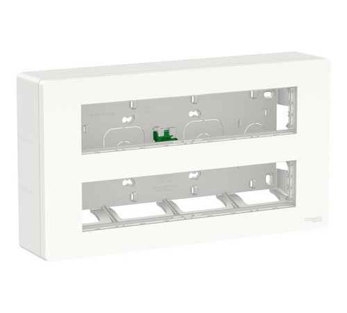 UNICA SYSTEM+ БЛОК открытой установки 2х5 АНТИБАКТЕРИАЛЬНЫЙ