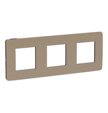 Рамка 3 поста Schneider Electric UNICA NEW STUDIO, два цвета, песочный, антрацит