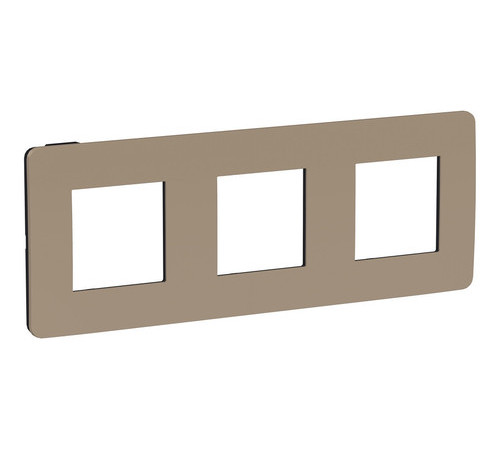 Рамка 3 поста Schneider Electric UNICA NEW STUDIO, два цвета, песочный, антрацит