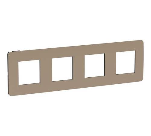 Рамка 4 поста Schneider Electric UNICA NEW STUDIO, два цвета, песочный, антрацит