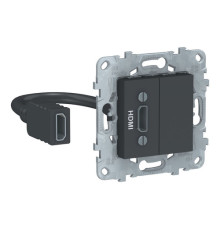 Розетка HDMI Schneider Electric UNICA NEW, антрацит