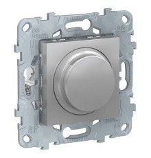 Светорегулятор поворотно-нажимной Schneider Electric UNICA NEW, 200 Вт, LED 5-100ВА, , алюминий