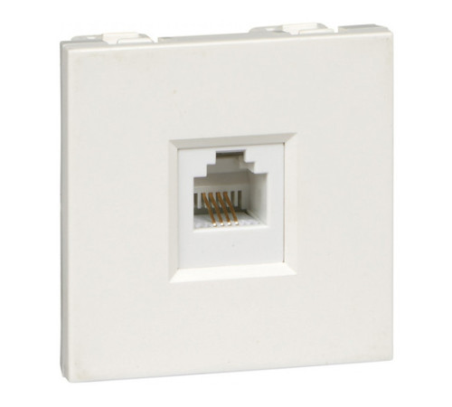 Розетка телефонная RJ11 Schneider Electric W45, белый, RIN-144T-BE