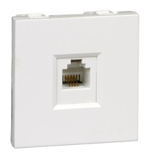 Розетка телефонная RJ11 Schneider Electric W45, белый, RIN-144T-B