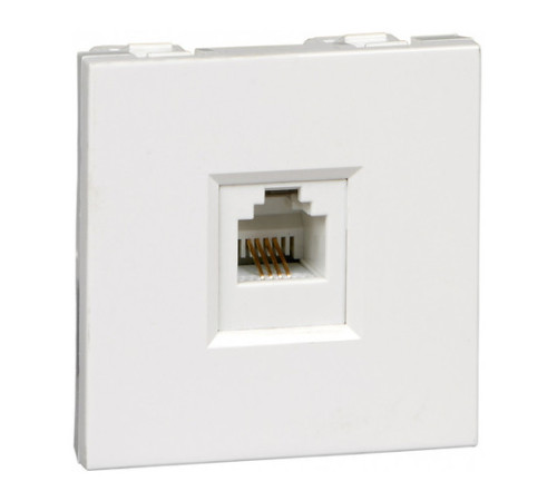 Розетка телефонная RJ11 Schneider Electric W45, белый, RIN-144T-B