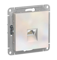 Розетка компьютерная RJ45 Cat.6 Systeme Electric ATLASDESIGN, скрытый монтаж, жемчуг, ATN000486