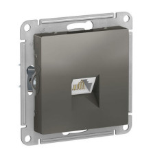 Розетка компьютерная RJ45 Cat.6 Systeme Electric ATLASDESIGN, скрытый монтаж, сталь, ATN000986