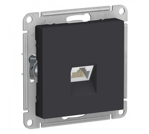 Розетка компьютерная 1xRJ45 Cat.5 Systeme Electric ATLASDESIGN, карбон