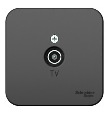 Розетка TV Systeme Electric BLANCA, оконечная, открытый монтаж, антрацит, BLNTA000016