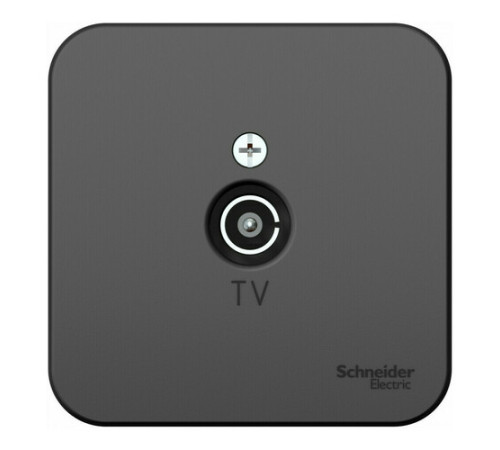 Розетка TV Systeme Electric BLANCA, оконечная, открытый монтаж, антрацит, BLNTA000016