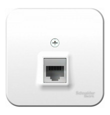 Розетка телефонная RJ11 Systeme Electric BLANCA, открытый монтаж, белый, BLNIA011001