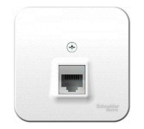 Розетка телефонная RJ11 Systeme Electric BLANCA, открытый монтаж, белый, BLNIA011001