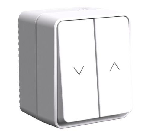 Выключатель для жалюзи 2-клавишный Systeme Electric ATLASDESIGN PROFI54, открытый монтаж, белый, ATN540119