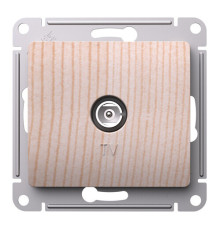 Розетка TV Systeme Electric GLOSSA, оконечная, скрытый монтаж, сосна, GSL001593