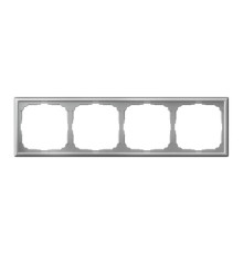 Рамка 4 поста Systeme Electric ARTGALLERY, алюминий