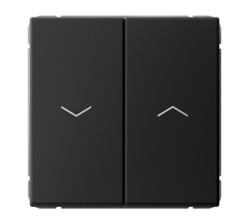 Выключатель для жалюзи 2-клавишный Systeme Electric ARTGALLERY, скрытый монтаж, карбон, GAL001019