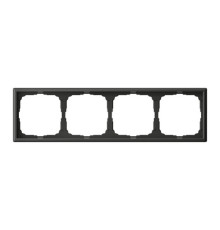 Рамка 4 поста Systeme Electric ARTGALLERY, базальт, GAL001404