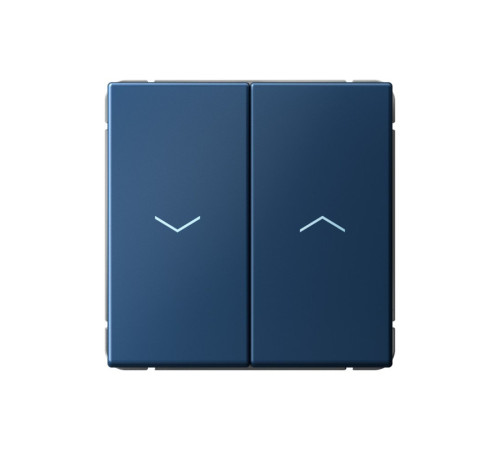 Выключатель для жалюзи без фиксации 2-клавишный Systeme Electric ARTGALLERY, скрытый монтаж, аквамарин