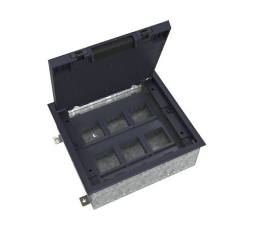 Systeme Elecrtic MultiDesk Люк на 12 модулей IP40 для бетонных полов с монтажной коробкой, тип MDK10