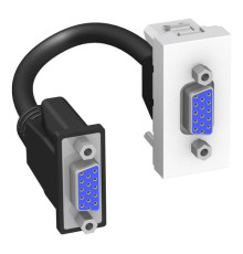 РОЗЕТКА ВИДЕО HD15 VGA 45х22 БЕЛАЯ