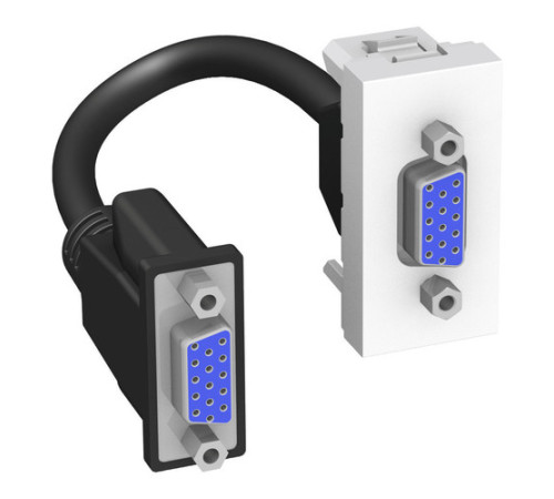 РОЗЕТКА ВИДЕО HD15 VGA 45х22 БЕЛАЯ