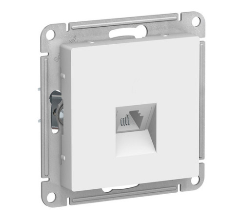 Розетка телефонная 1xRJ11 Systeme Electric ATLASDESIGN, белый
