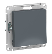 Выключатель 1-клавишный кнопочный Systeme Electric ATLASDESIGN, скрытый монтаж, грифель