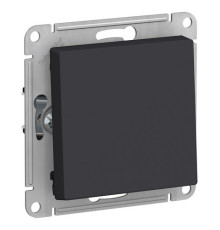 Выключатель 1-клавишный Systeme Electric ATLASDESIGN, скрытый монтаж, карбон