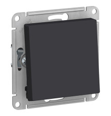 Переключатель 1-клавишный Systeme Electric ATLASDESIGN, скрытый монтаж, карбон