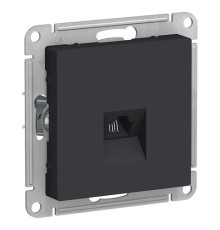 Розетка телефонная 1xRJ11 Systeme Electric ATLASDESIGN, карбон