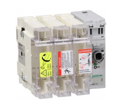 Рубильник с предохранителем Schneider Electric TeSys GS 100А 3P, 22X58