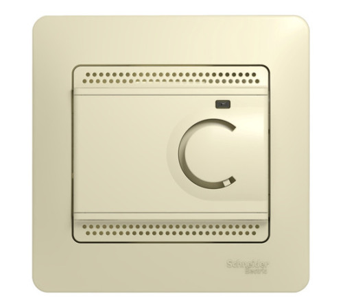 Термостат для теплого пола Systeme Electric GLOSSA, с датчиком, бежевый