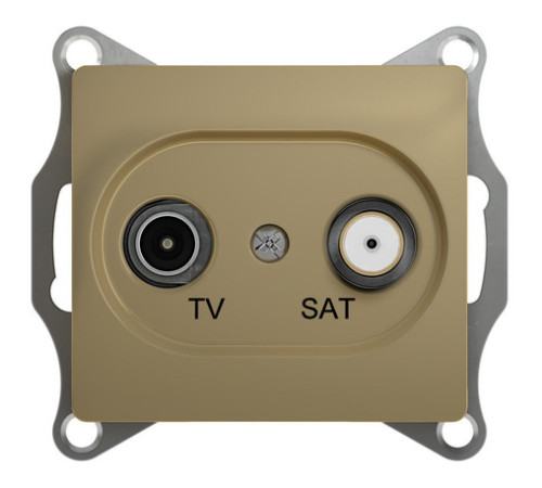 Розетка TV-SAT Systeme Electric GLOSSA, проходная, титан