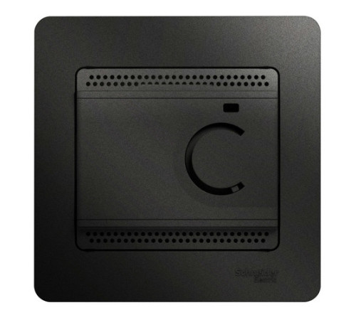 Термостат для теплого пола Systeme Electric GLOSSA, с датчиком, антрацит
