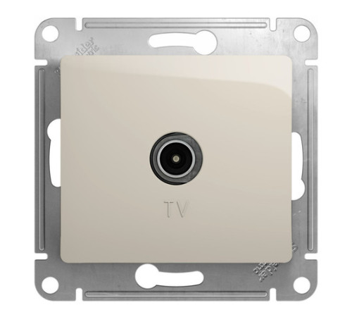 Розетка TV Systeme Electric GLOSSA, оконечная, молочный