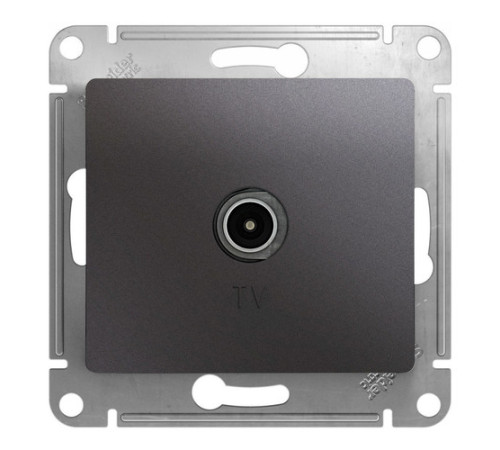 Розетка TV Systeme Electric GLOSSA, проходная, графит