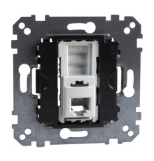 Механизм розетки 4 контакта 1xRJ12 Schneider Electric коллекции Merten