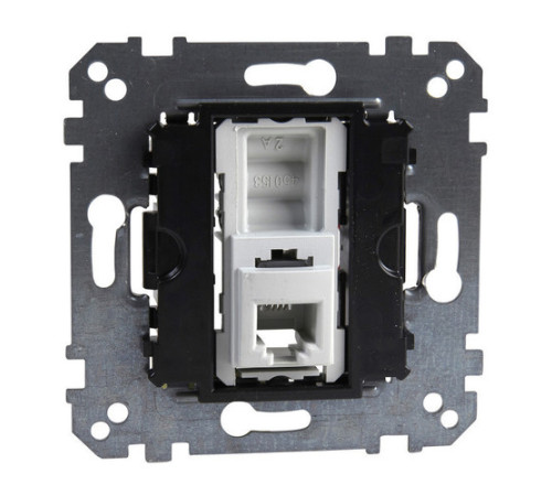 Механизм розетки 4 контакта 1xRJ12 Schneider Electric коллекции Merten