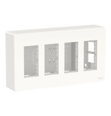 UNICA SYSTEM+ БЛОК открытой установки 4х2 БЕЛЫЙ