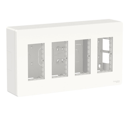 UNICA SYSTEM+ БЛОК открытой установки 4х2 БЕЛЫЙ