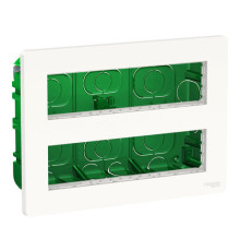 UNICA SYSTEM+ БЛОК скрытой установки 2х4 АНТИБАКТЕРИАЛЬНЫЙ
