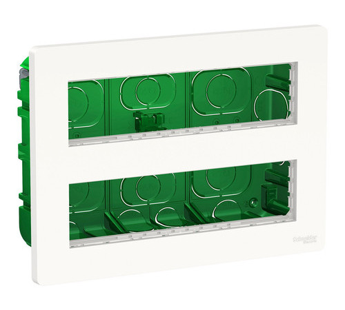 UNICA SYSTEM+ БЛОК скрытой установки 2х4 АНТИБАКТЕРИАЛЬНЫЙ