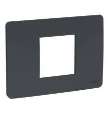 Рамка 2 модуля Schneider Electric UNICA MODULAR, горизонтальная, антрацит