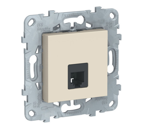 Розетка телефонная 1xRJ11 Schneider Electric UNICA NEW, бежевый